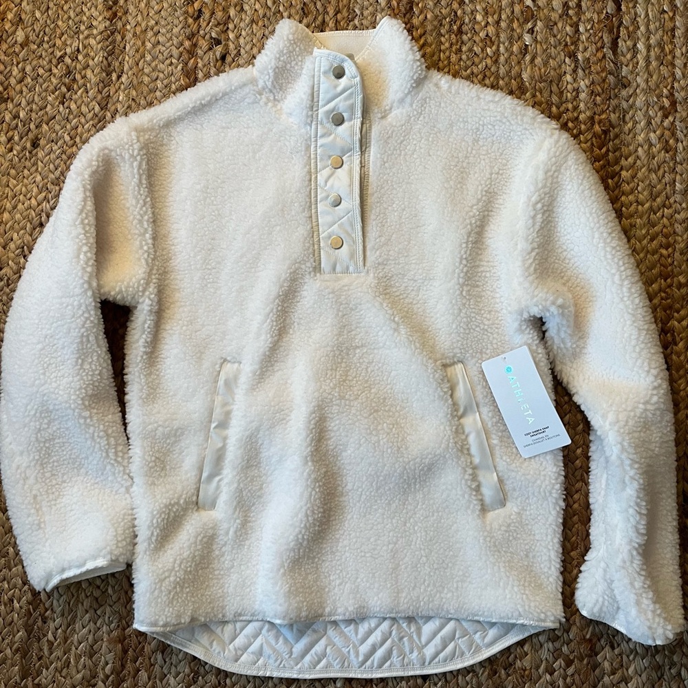 Athleta blazer XS white color